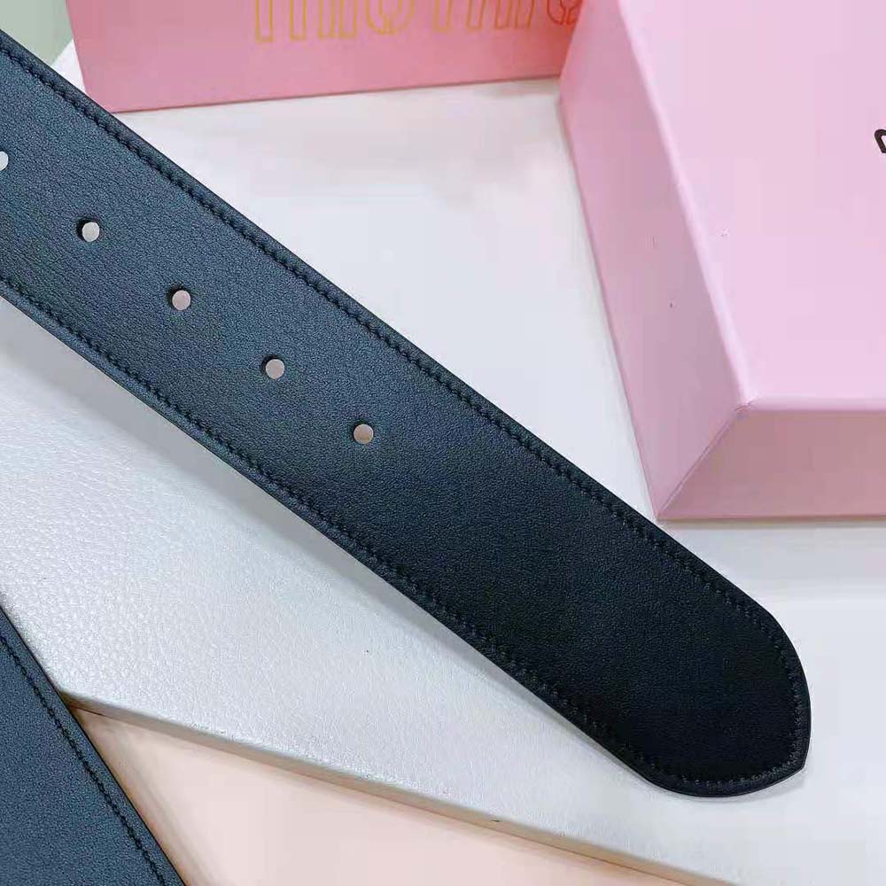 Miu Miu Women Leather Belt-Black 5CC589_2E6Y_F0002 - image 6