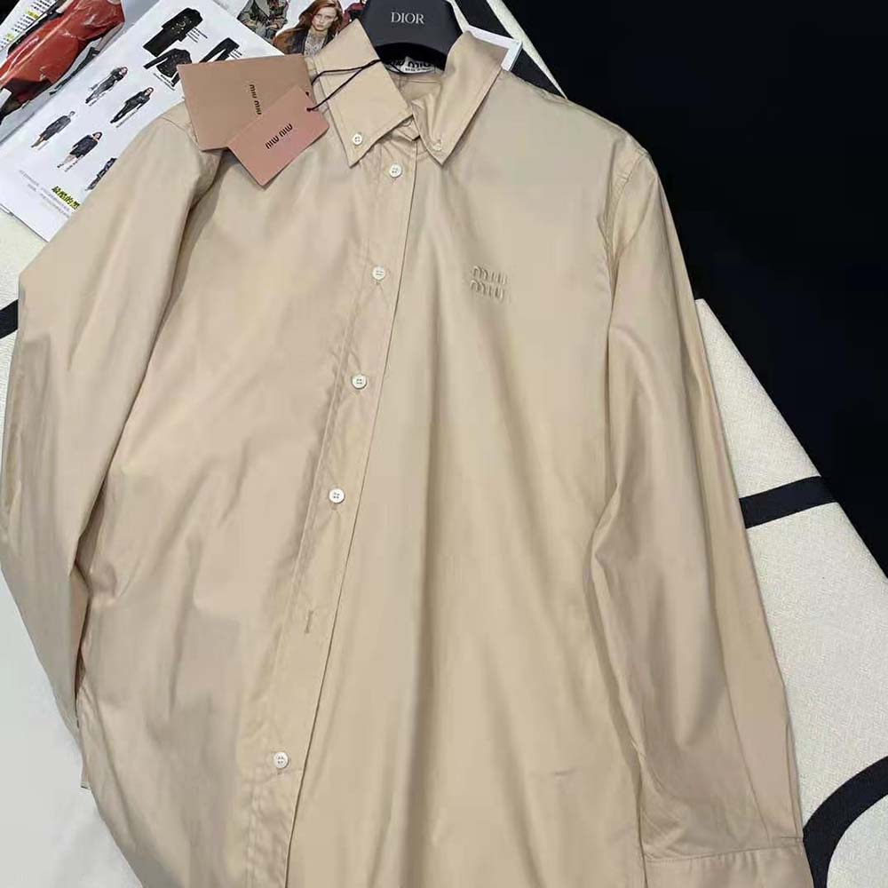 Miu Miu Women Poplin Shirt-MK1693_10RG_F0A08 - image 8