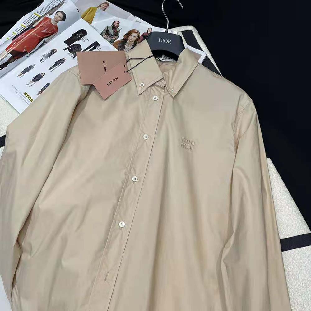 Miu Miu Women Poplin Shirt-MK1693_10RG_F0A08 - image 6