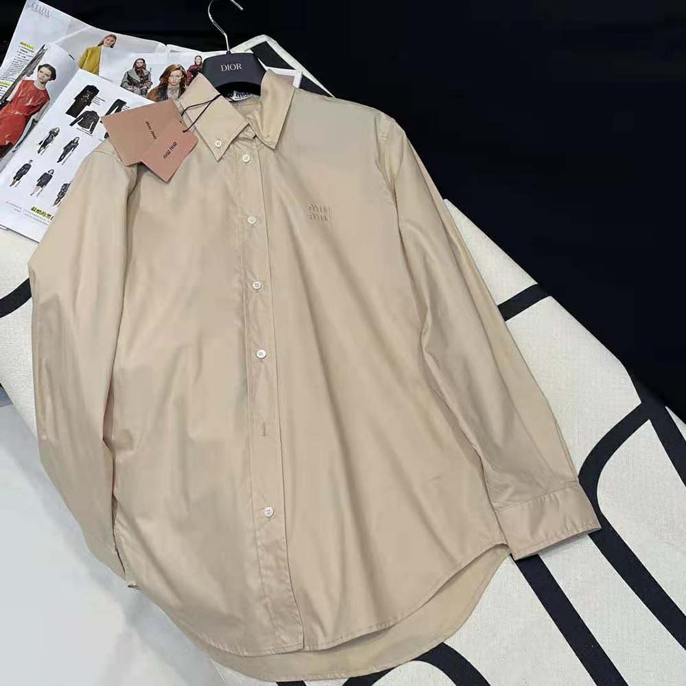 Miu Miu Women Poplin Shirt-MK1693_10RG_F0A08 - image 5