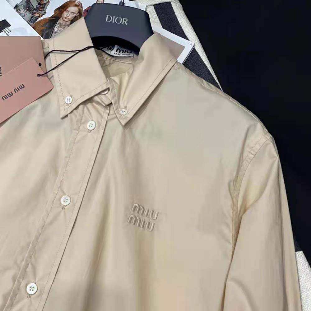 Miu Miu Women Poplin Shirt-MK1693_10RG_F0A08 - image 9