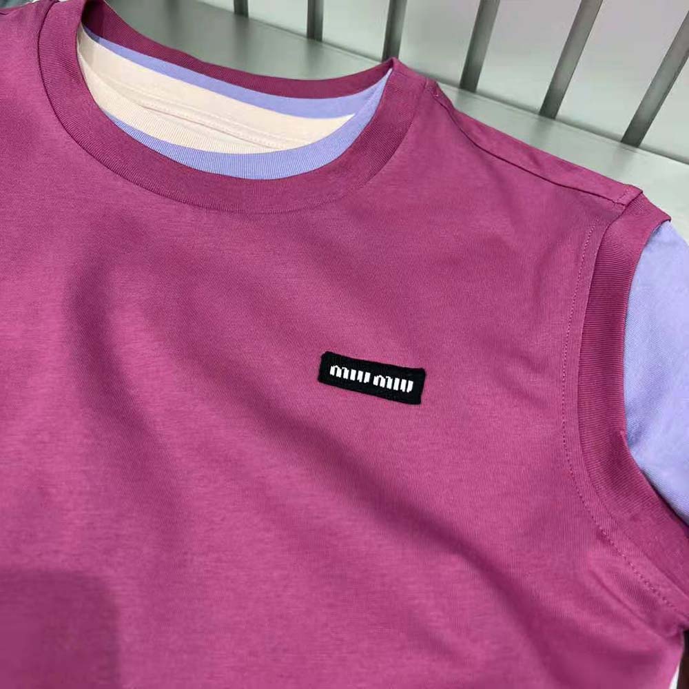 Miu Miu Women Set of 3 Jersey T-shirts-MJE15_137E_F03NZ - image 7