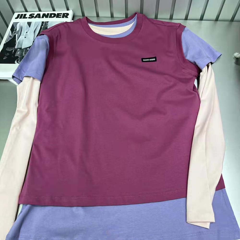 Miu Miu Women Set of 3 Jersey T-shirts-MJE15_137E_F03NZ - image 4