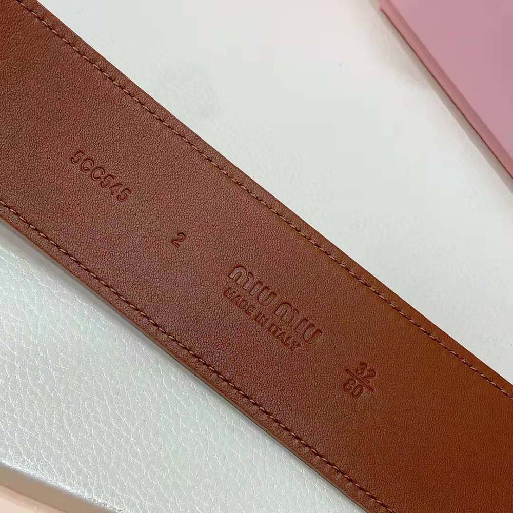 Miu Miu Women Suede Belt-Brown 5CC589_054_F0401 - image 6
