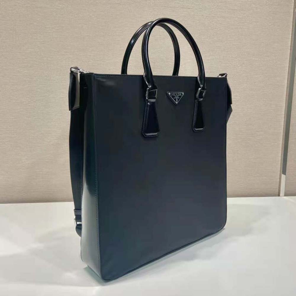 Prada Men Re-Nylon and Brushed Leather Tote Bag - image 6