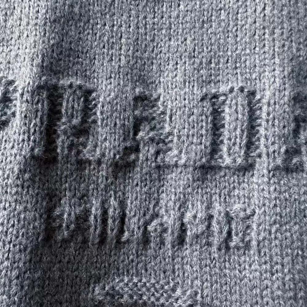 Prada Men Wool and Cashmere Crew-neck Sweater-Silver - image 6