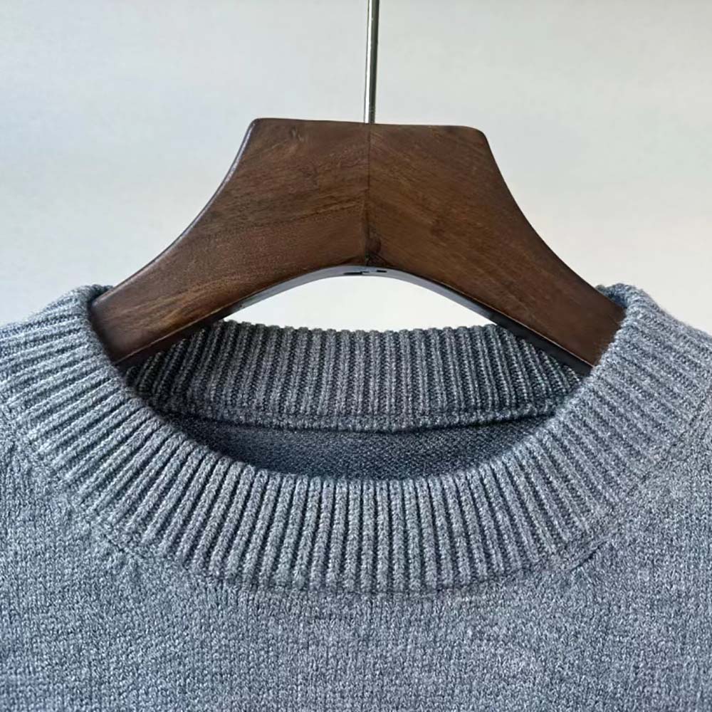Prada Women Cashmere and Silk Sweater With Intarsia Logo-Silver - image 6