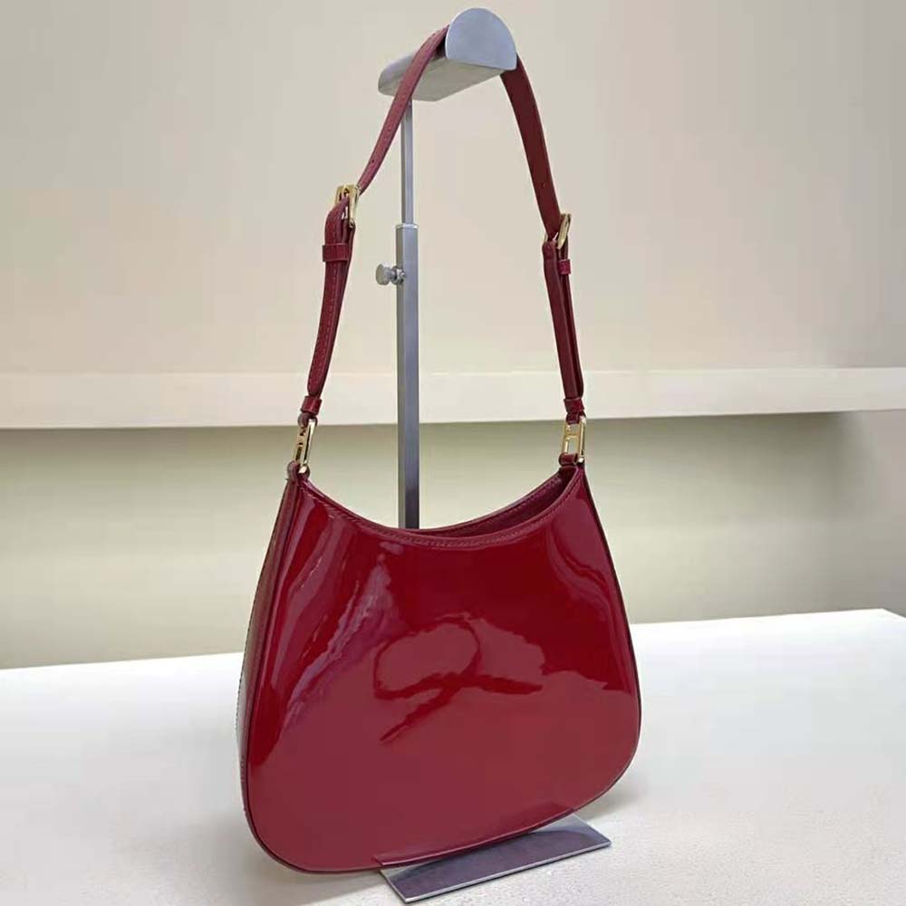 Prada Women Cleo Patent Leather Bag-Red - image 5