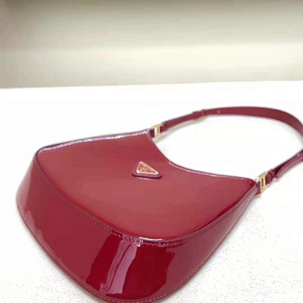 Prada Women Cleo Patent Leather Bag-Red - image 6