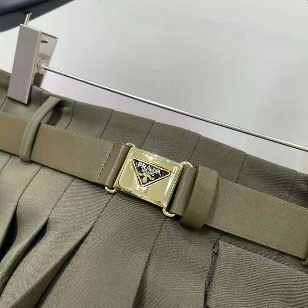 Prada Women Gabardine Miniskirt-Green - image 5