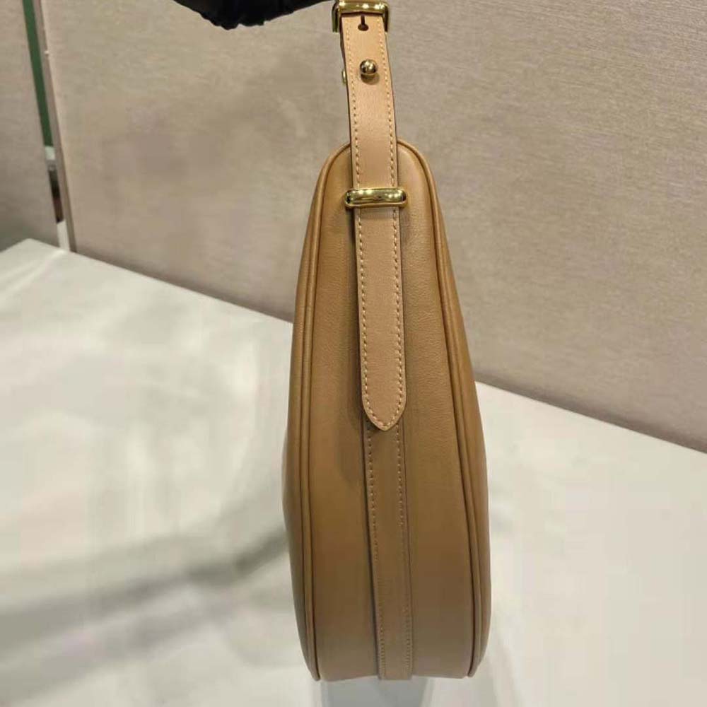 Prada Women Large Leather Shoulder Bag-Brown - image 7