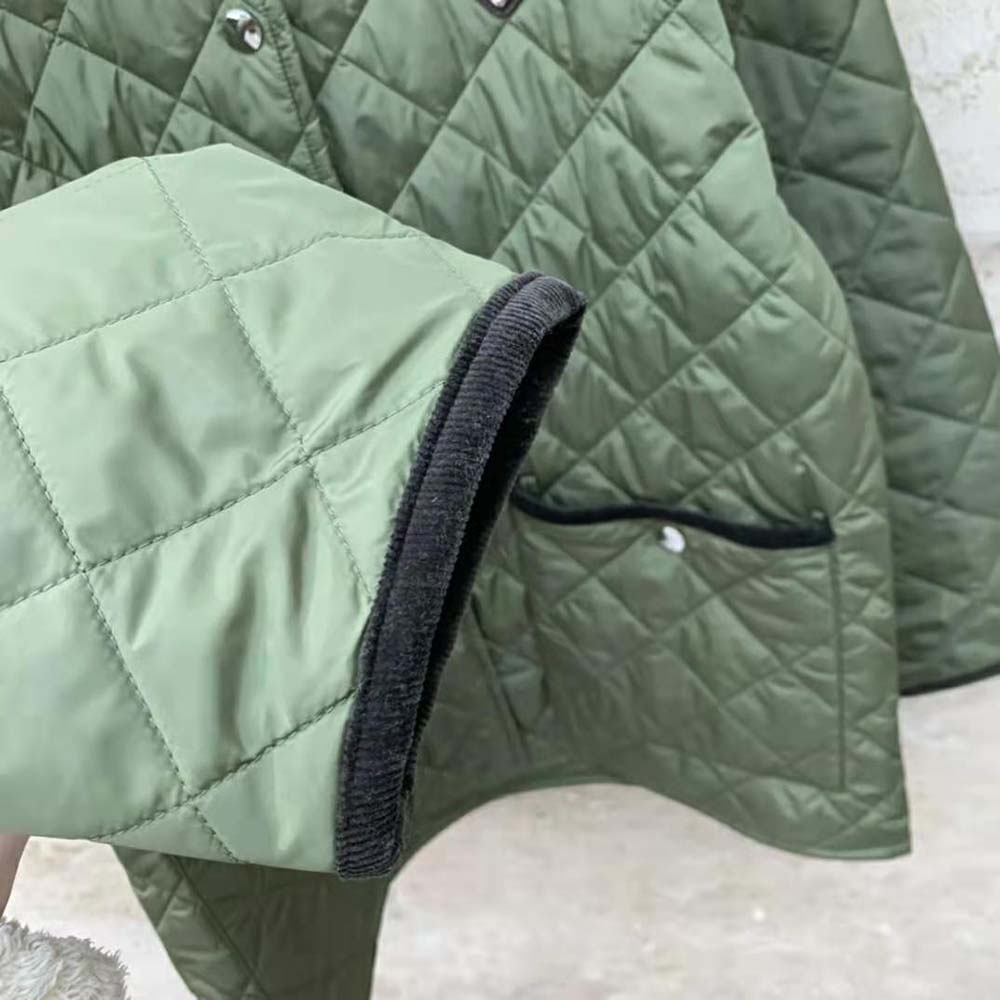 Prada Women Light Re-Nylon Jacket with Enameled Metal Triangle Logo-Dark Green - image 9