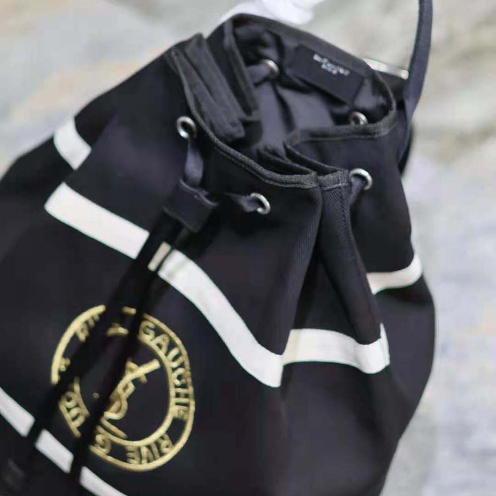 Saint Laurent YSL Men Rive Gauche Sling Bag in Canvas-Black - image 10