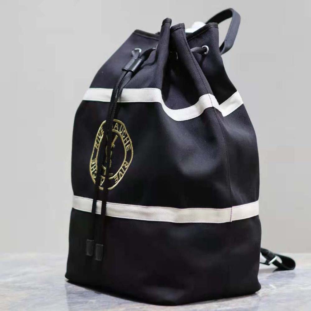 Saint Laurent YSL Men Rive Gauche Sling Bag in Canvas-Black - image 4