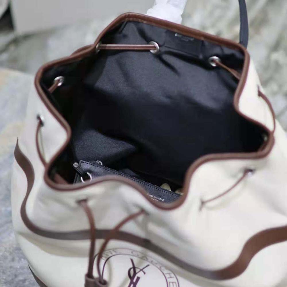Saint Laurent YSL Men Rive Gauche Sling Bag in Smooth Leather-White - image 7