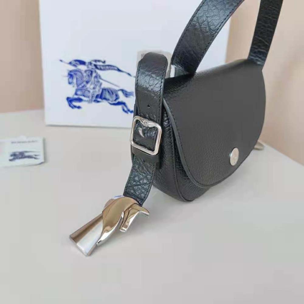 Burberry Women Chess Satchel-Black - image 5