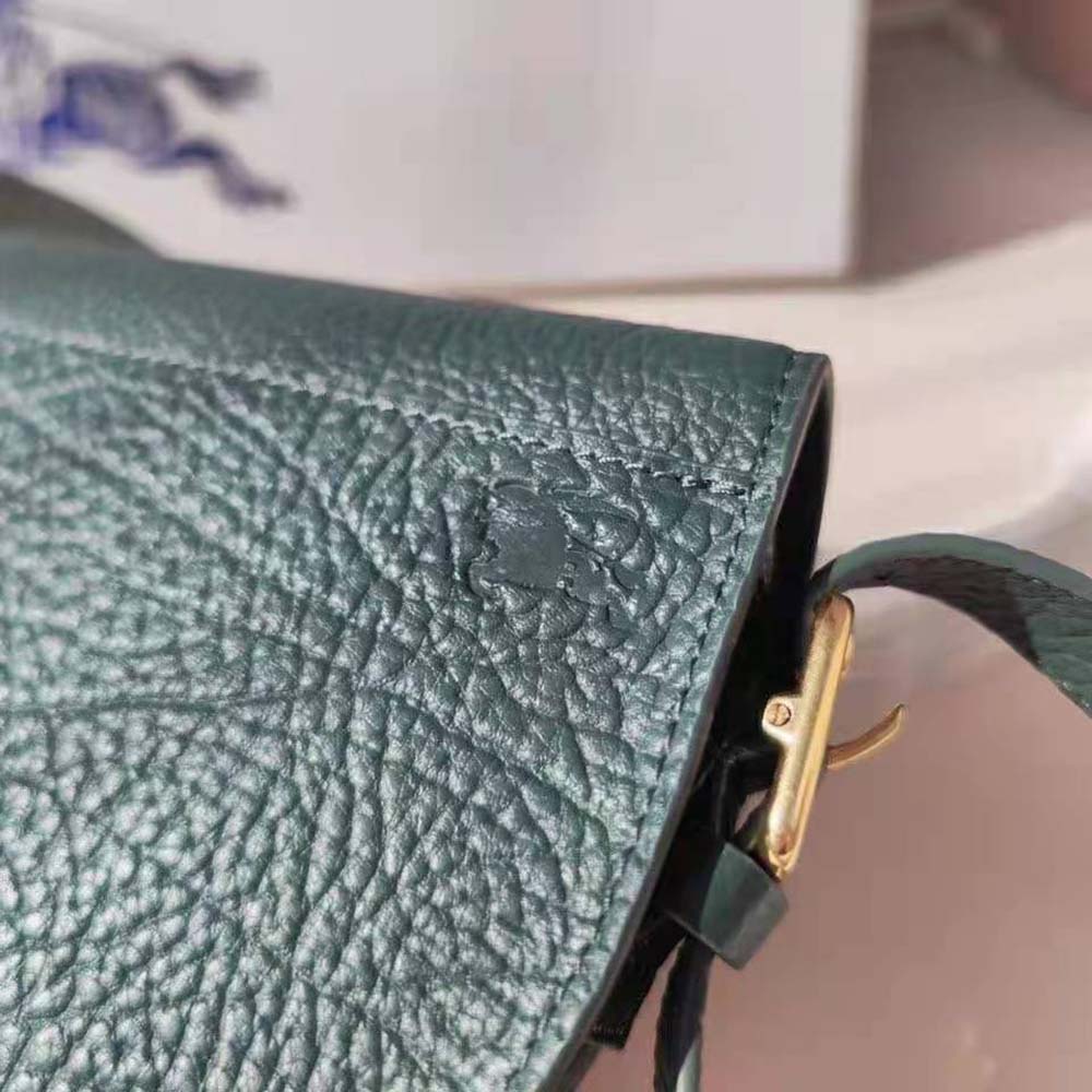 Burberry Women Chess Satchel-Dark Green - image 9
