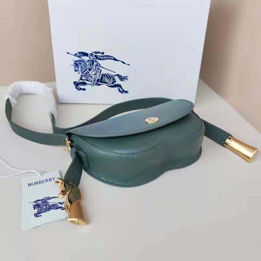 Burberry Women Chess Satchel-Dark Green - image 4