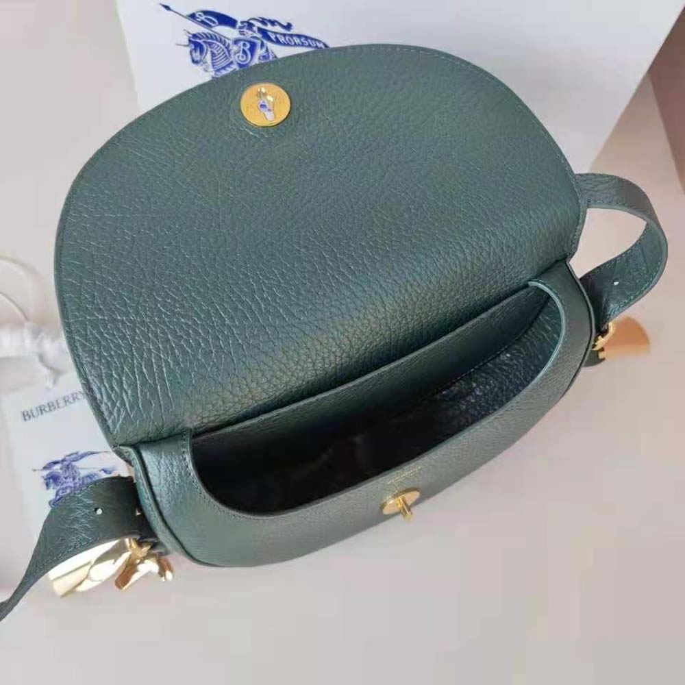 Burberry Women Chess Satchel-Dark Green - image 7
