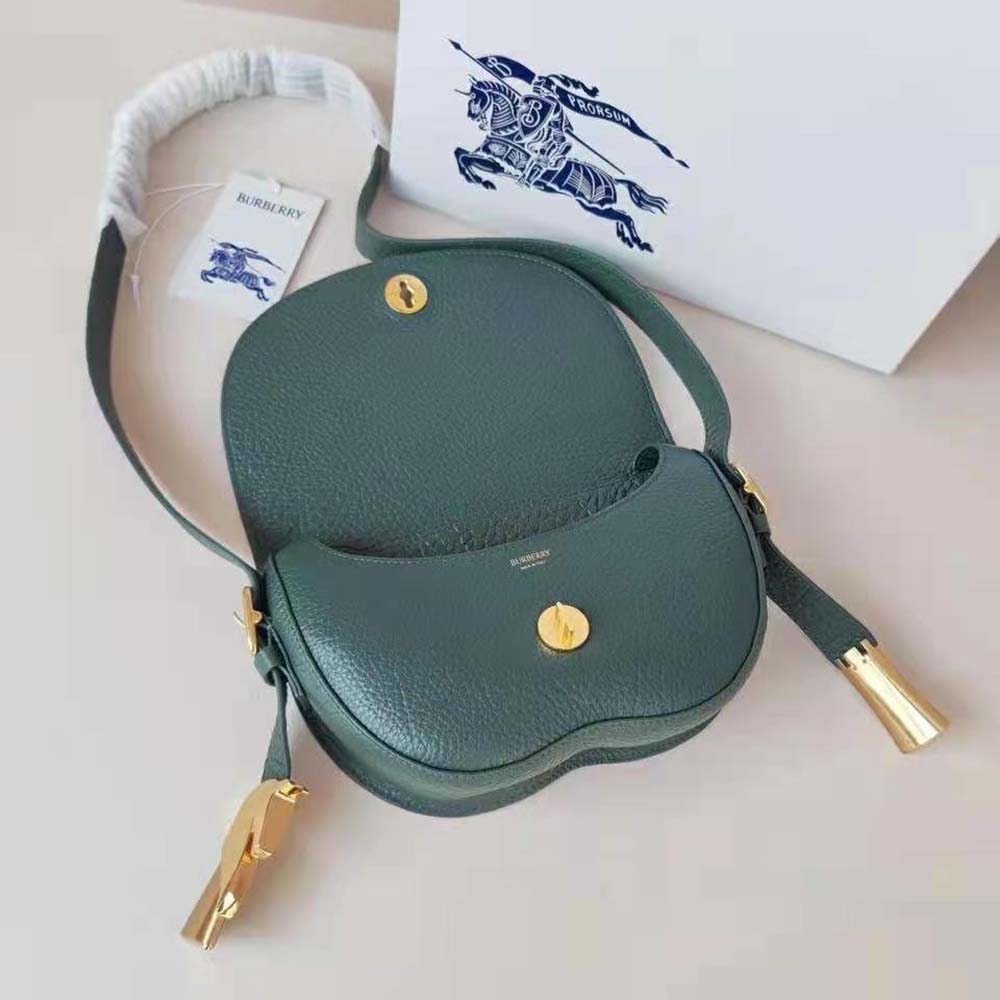 Burberry Women Chess Satchel-Dark Green - image 6