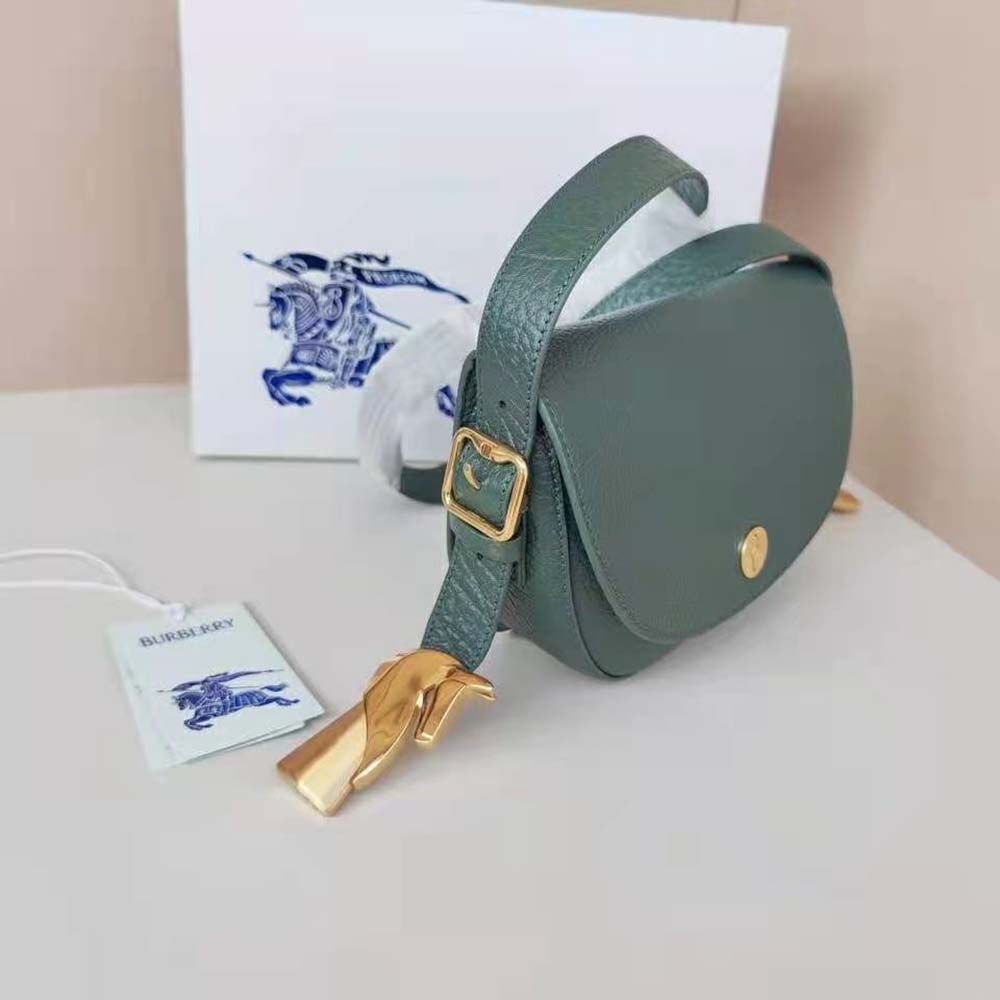 Burberry Women Chess Satchel-Dark Green - image 5