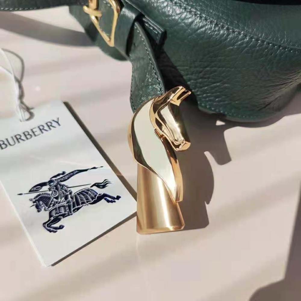 Burberry Women Chess Satchel-Dark Green - image 8