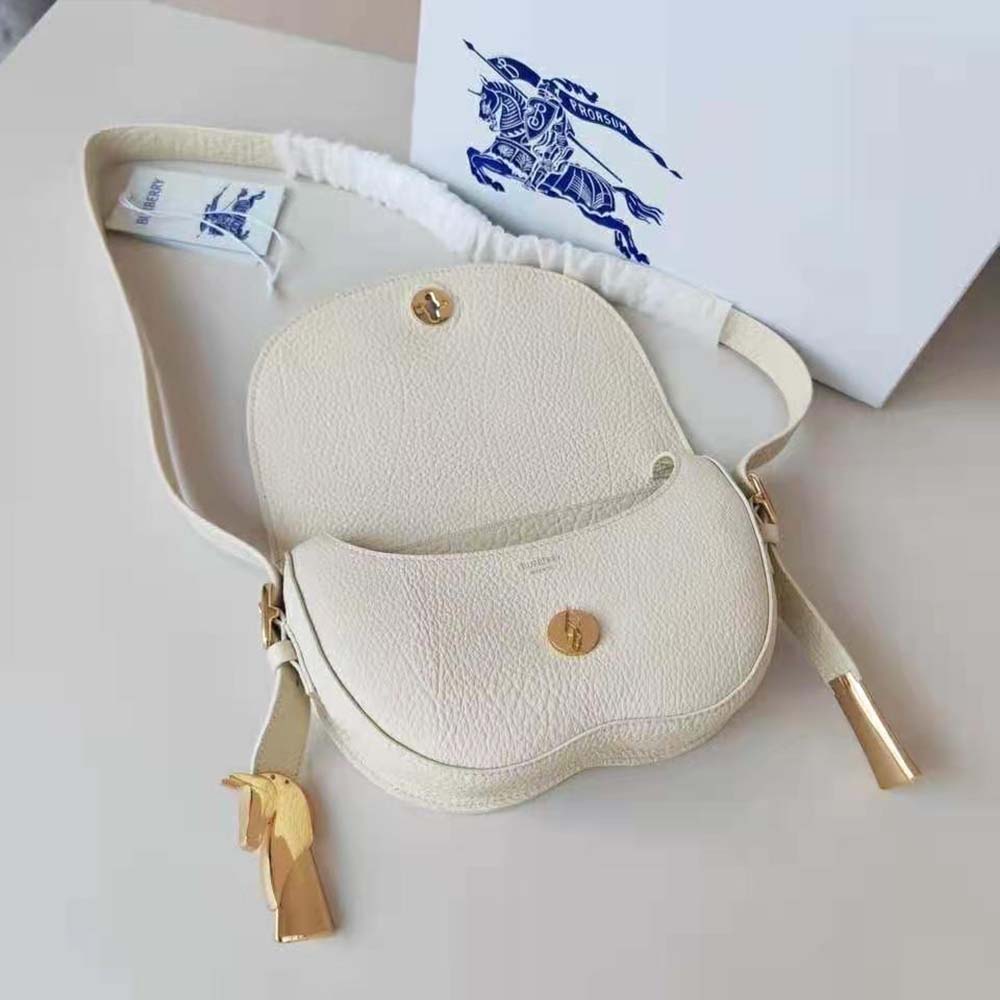 Burberry Women Chess Satchel-White - image 6