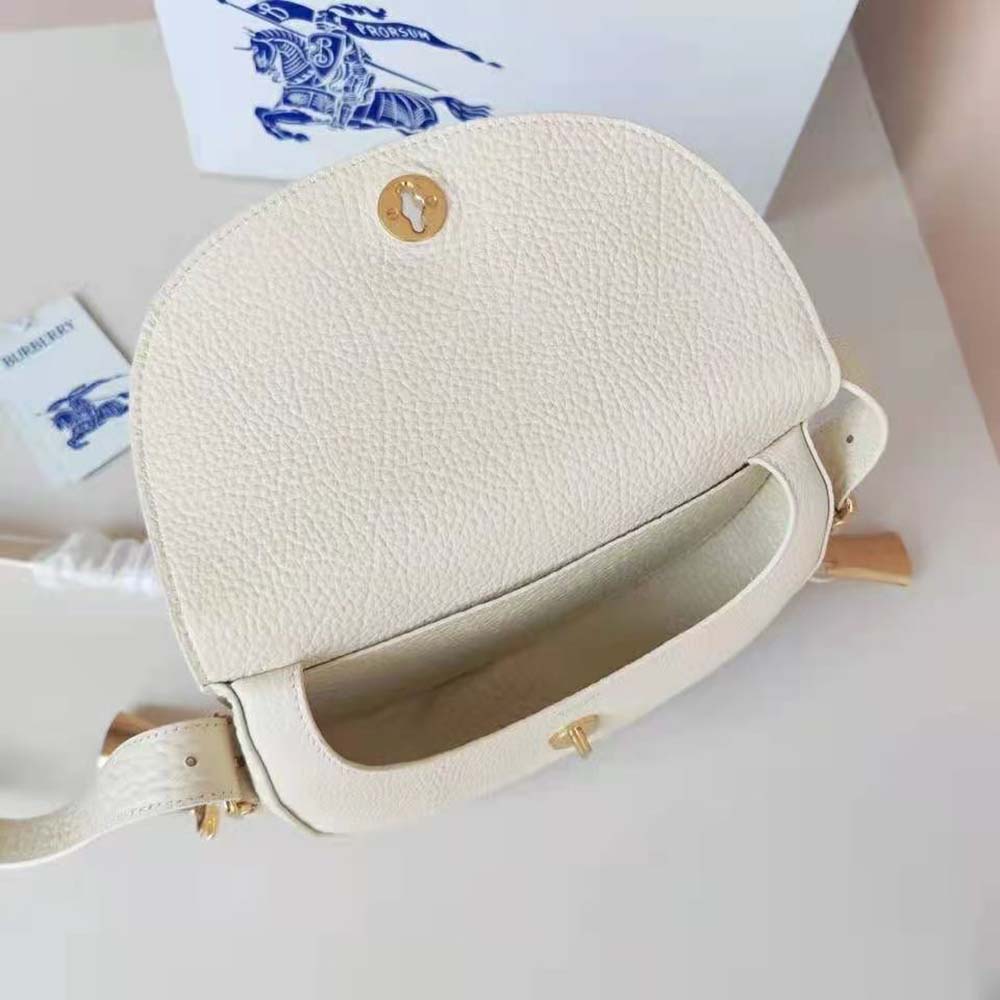 Burberry Women Chess Satchel-White - image 7