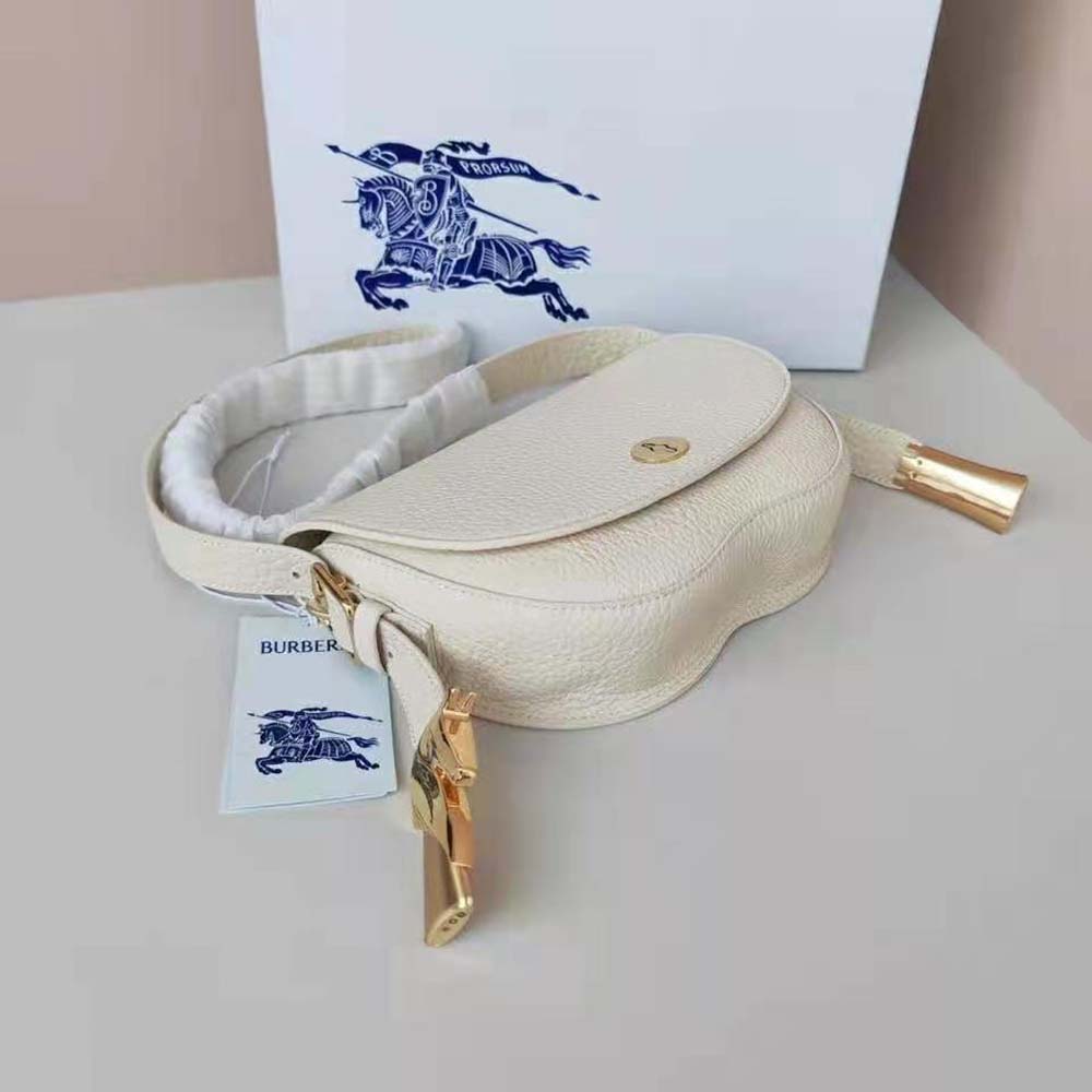 Burberry Women Chess Satchel-White - image 5