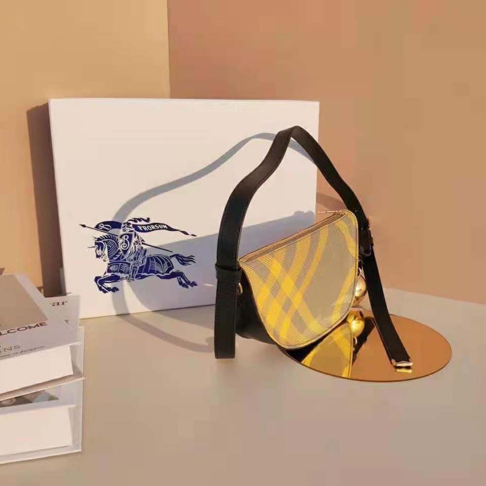 Burberry Women Mini Shield Sling Bag-Yellow - image 5