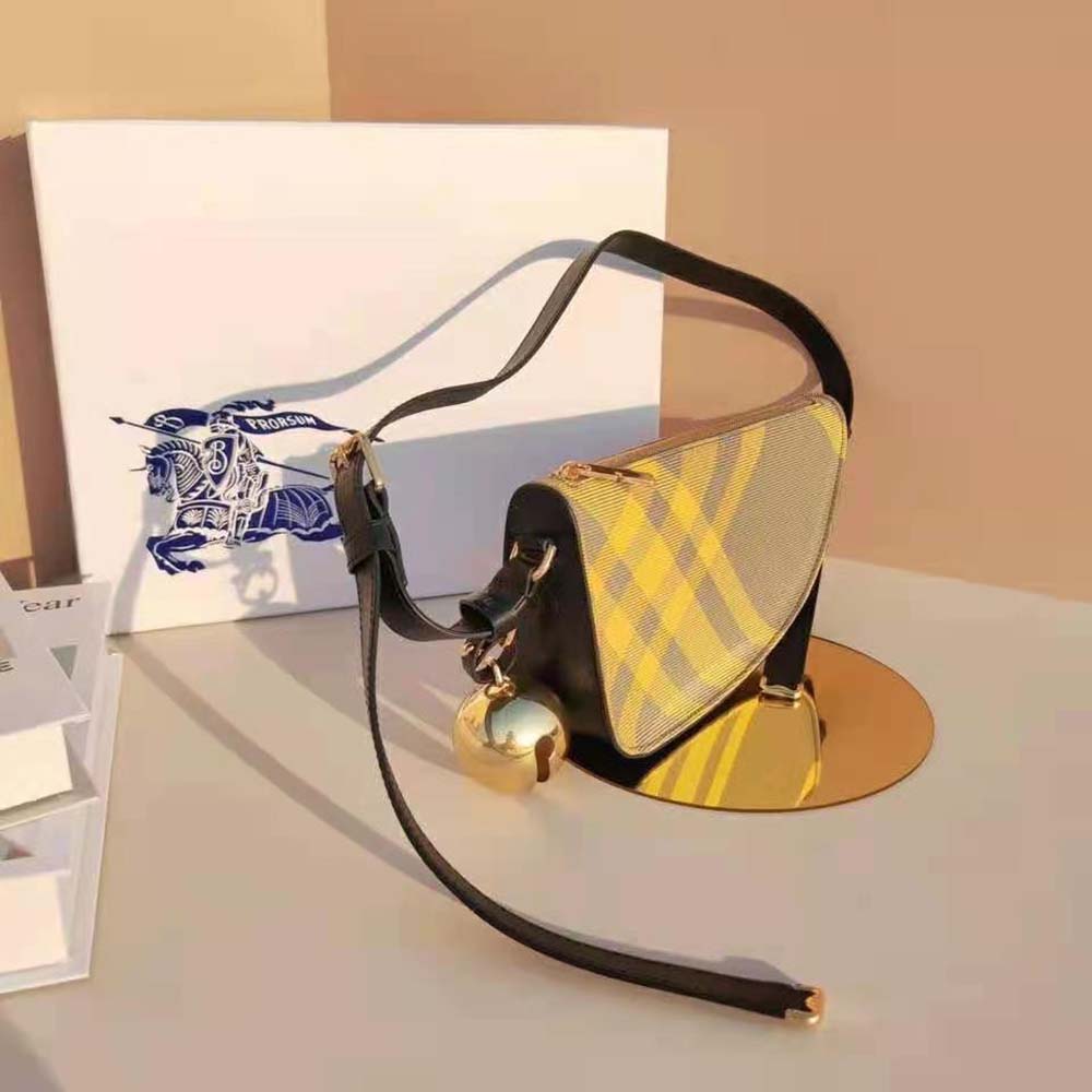Burberry Women Mini Shield Sling Bag-Yellow - image 4