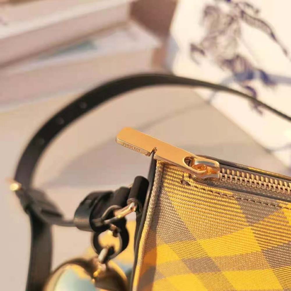 Burberry Women Mini Shield Sling Bag-Yellow - image 7