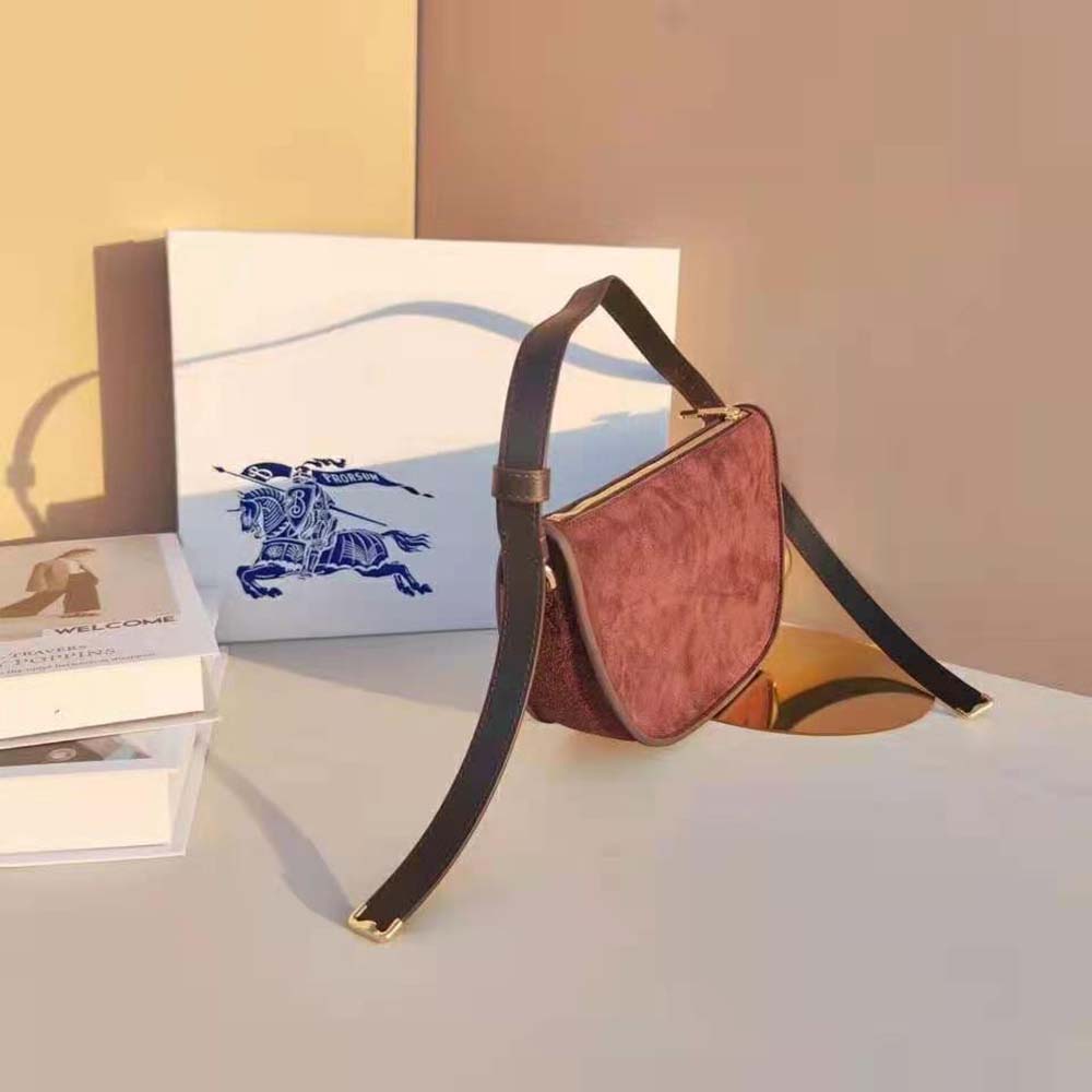 Burberry Women Small Shield Sling Bag-Brown - image 4