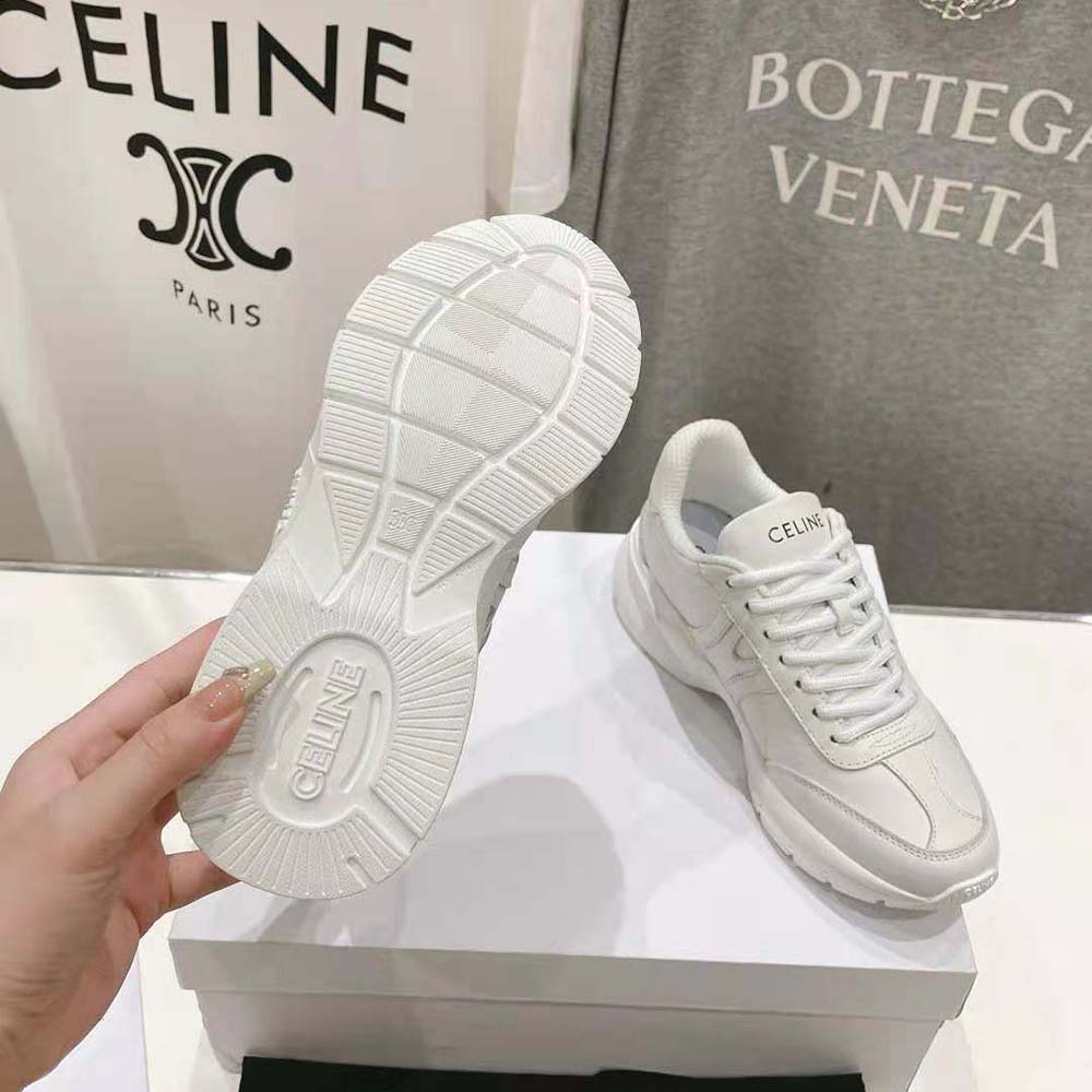 Celine Unisex Runner Cr-02 Low Lace-up Sneaker in Calfskin-White - image 10