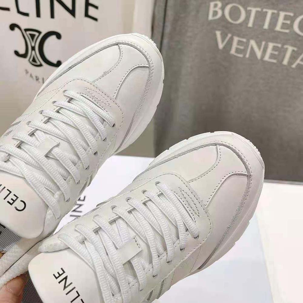 Celine Unisex Runner Cr-02 Low Lace-up Sneaker in Calfskin-White - image 7