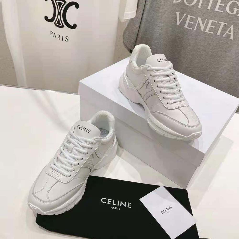 Overhead view highlighting lace-up closure of Celine Unisex Runner Cr-02 sneaker