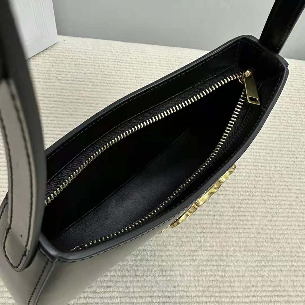 Celine Women Medium Tilly Bag in Shiny Calfskin-Black - image 8