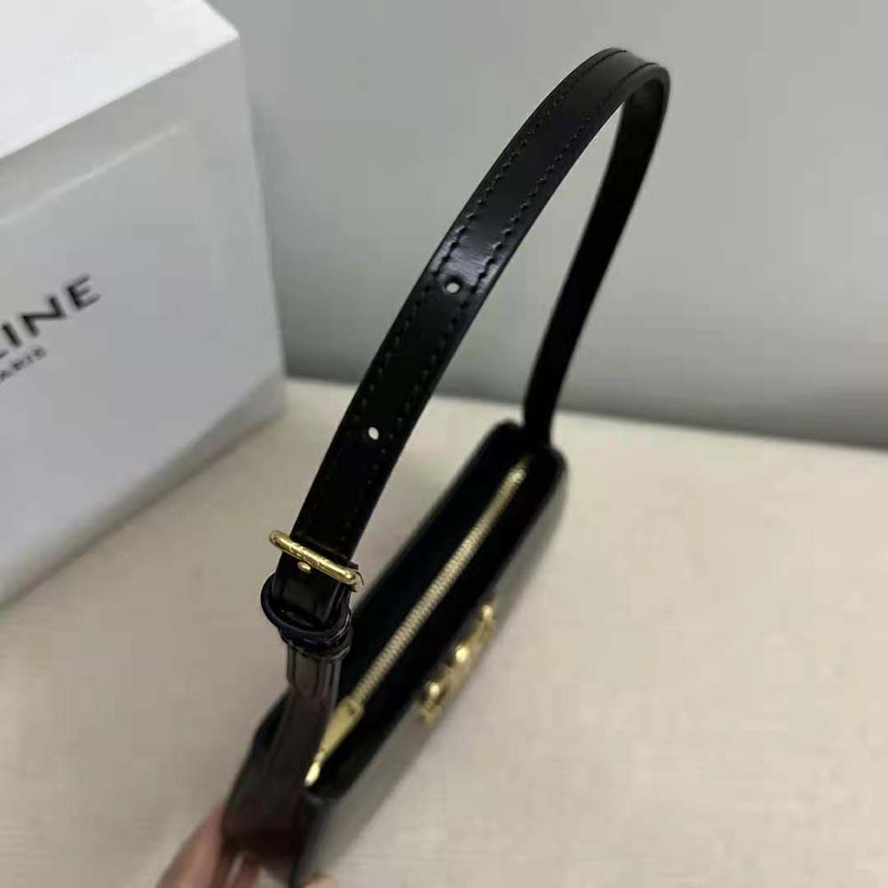 Celine Women Medium Tilly Bag in Shiny Calfskin-Black - image 6