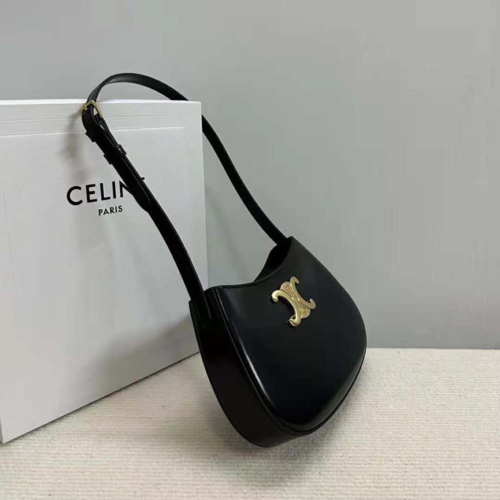 Celine Women Medium Tilly Bag in Shiny Calfskin-Black - image 5