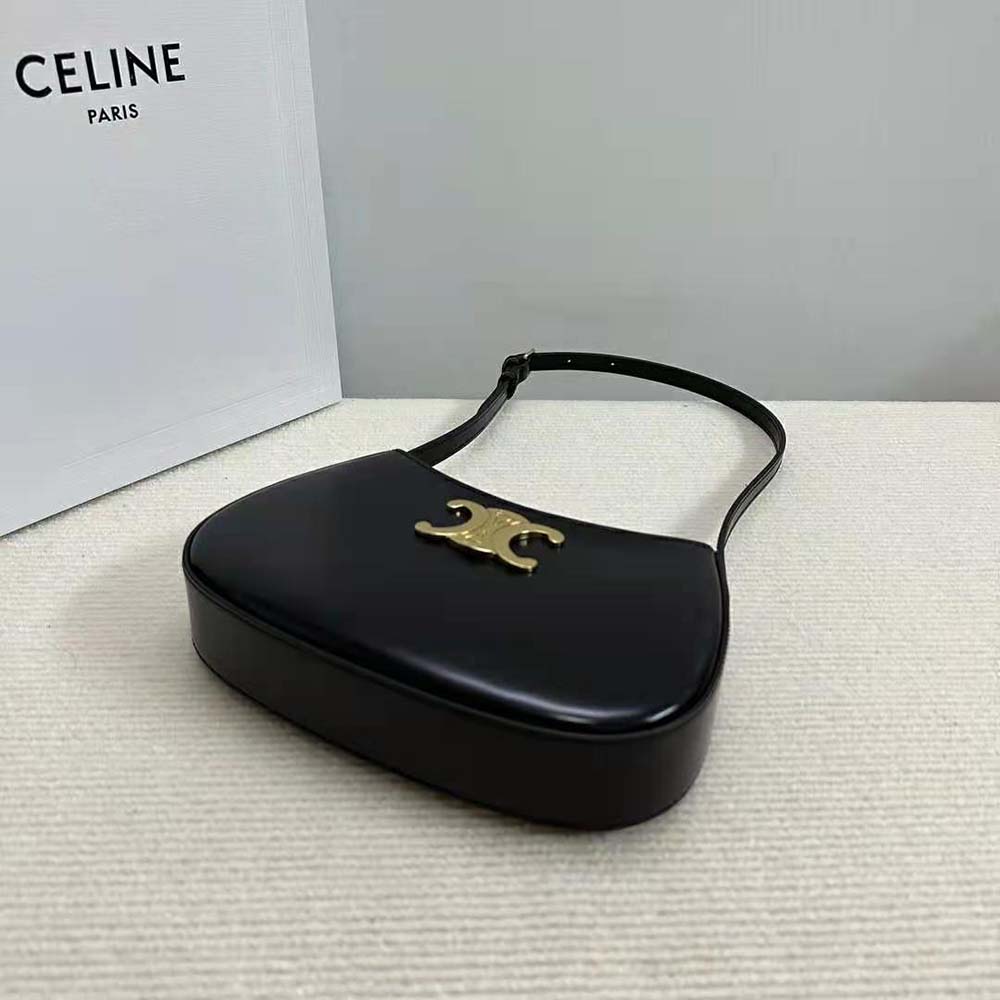Celine Women Medium Tilly Bag in Shiny Calfskin-Black - image 4