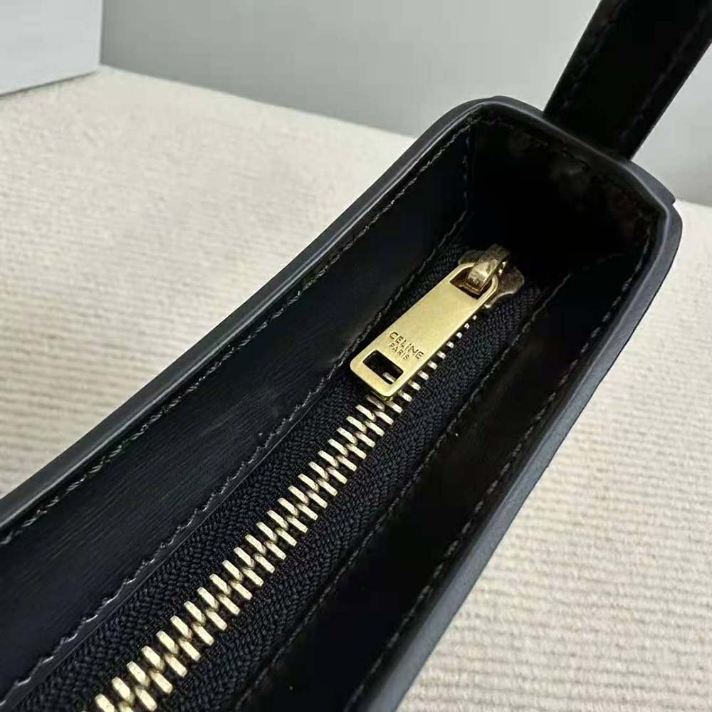 Celine Women Medium Tilly Bag in Shiny Calfskin-Black - image 9