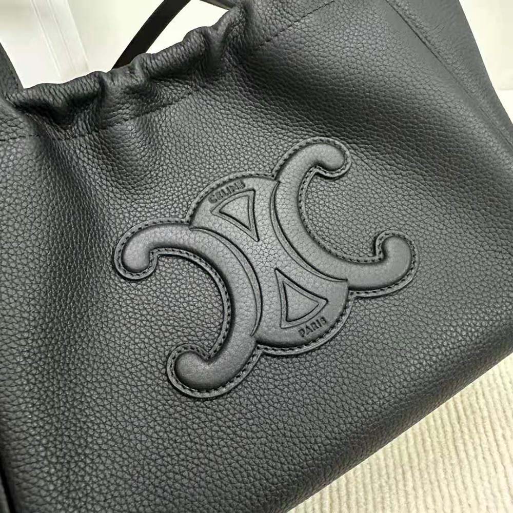 Celine Women Small Cabas Drawstring Cuir Triomphe in Grained Calfskin - image 9