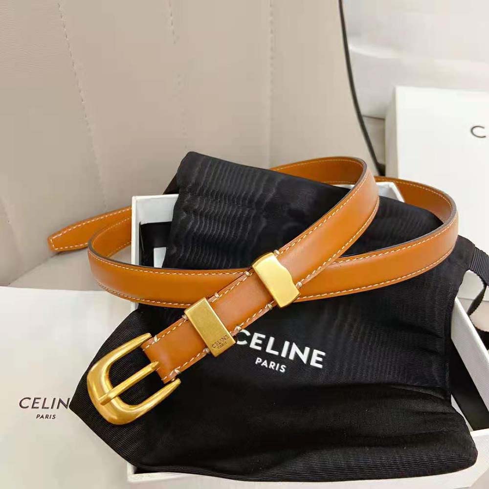 Celine Women Small Western Belt in Natural Calfskin-Tan - image 4