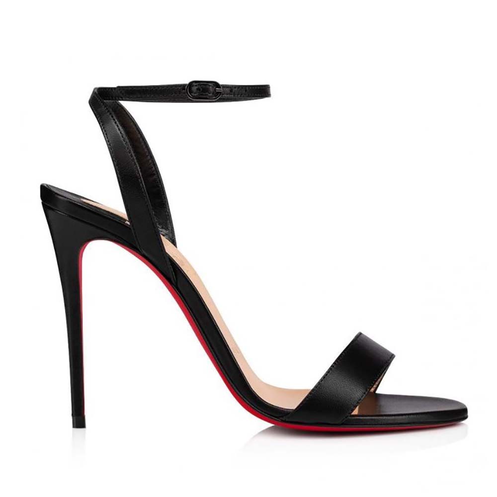 Side profile of Christian Louboutin Women Loubigirl 100 mm Sandals Nappa leather-Black