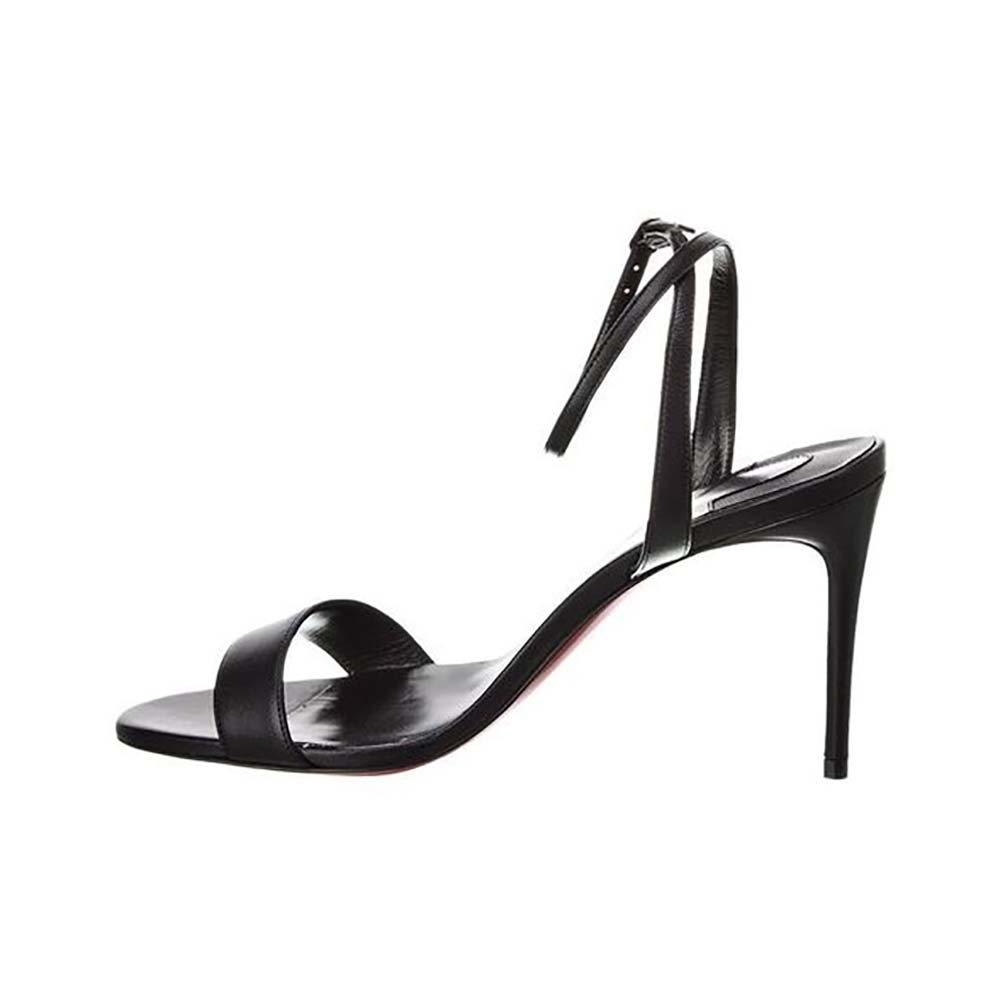 Close-up of red sole detail on Christian Louboutin Women Loubigirl sandals