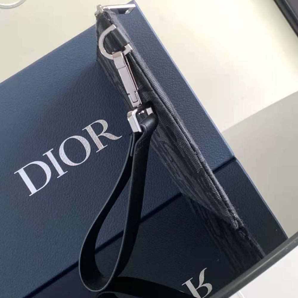 Dior Men A5 Pouch Black Maxi Dior Oblique Jacquard - image 5