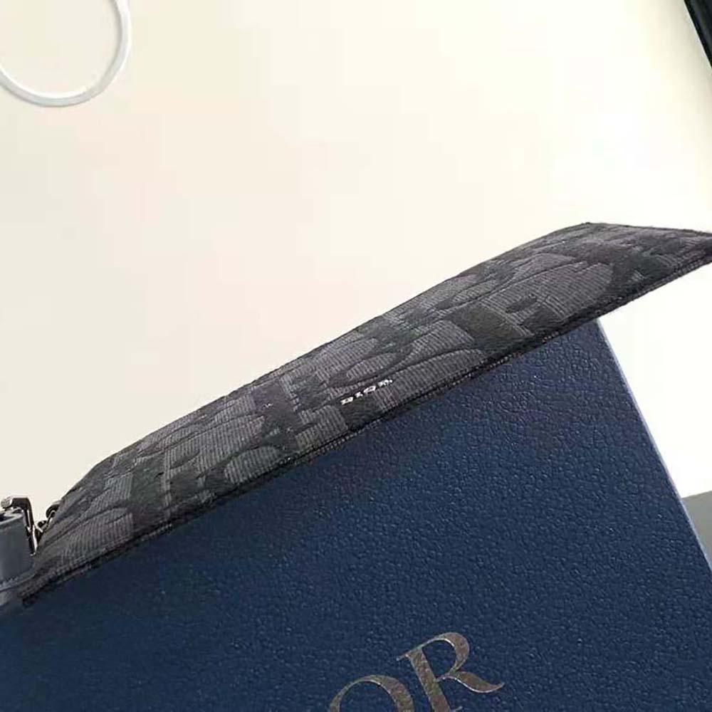 Dior Men A5 Pouch Black Maxi Dior Oblique Jacquard - image 4