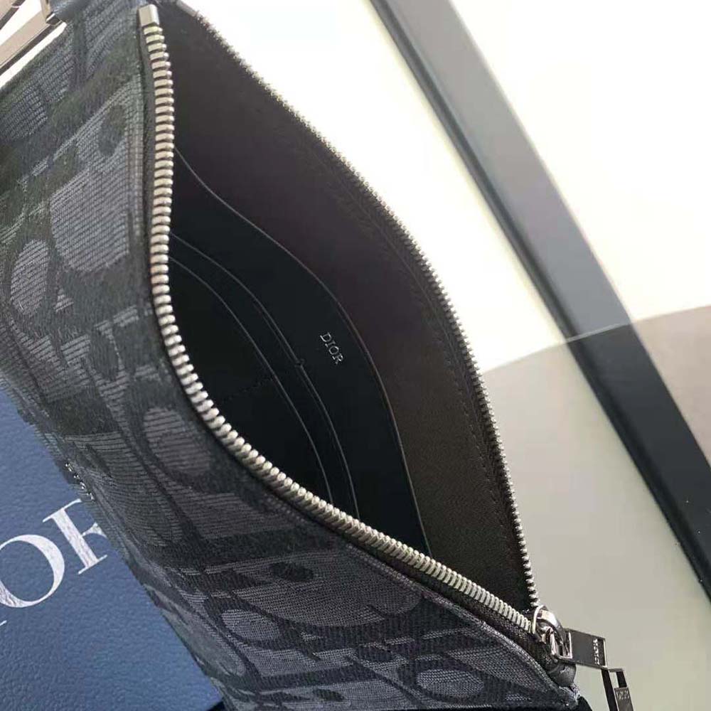 Dior Men A5 Pouch Black Maxi Dior Oblique Jacquard - image 6
