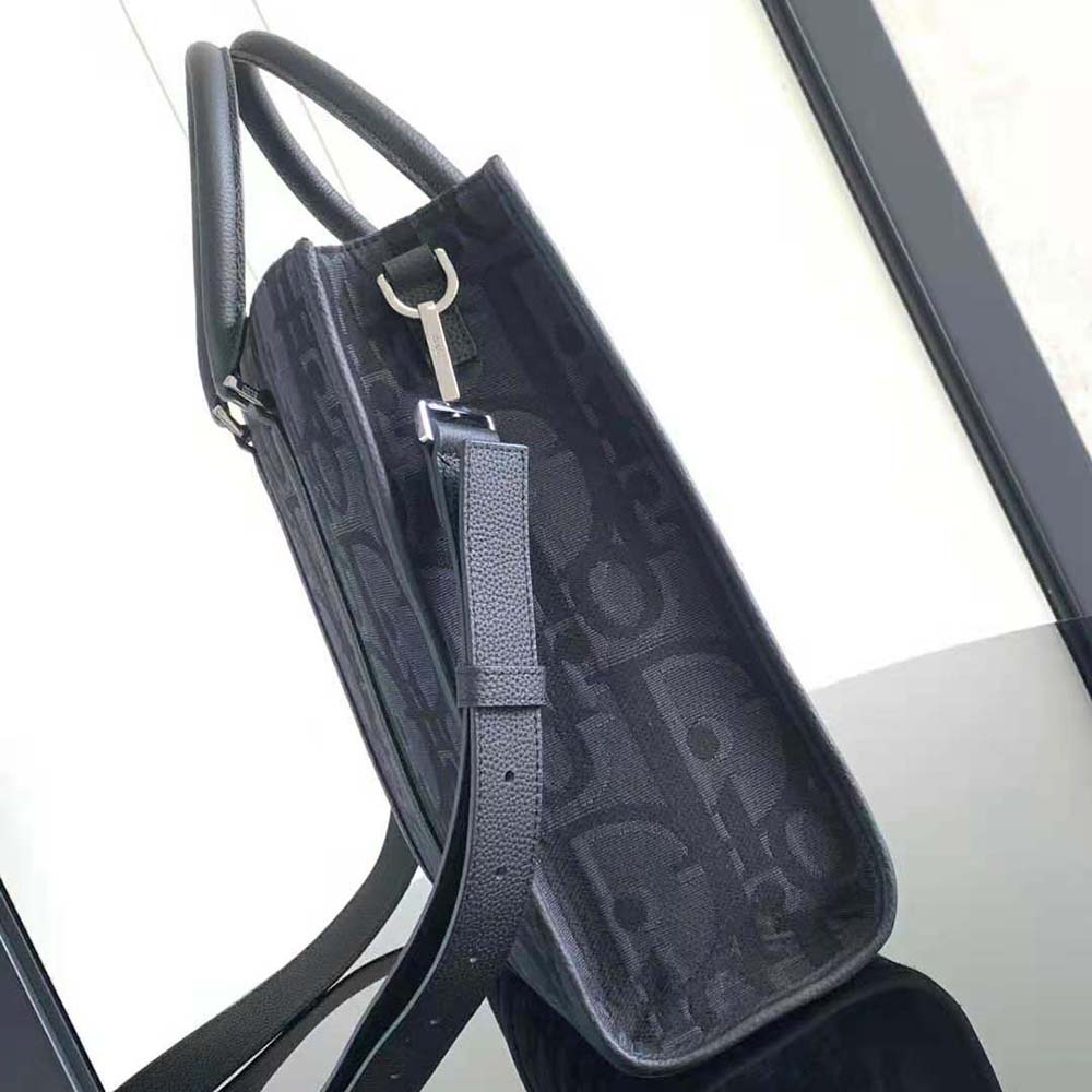 Dior Men East-West Tote Bag Black Maxi Dior Oblique Jacquard - image 4