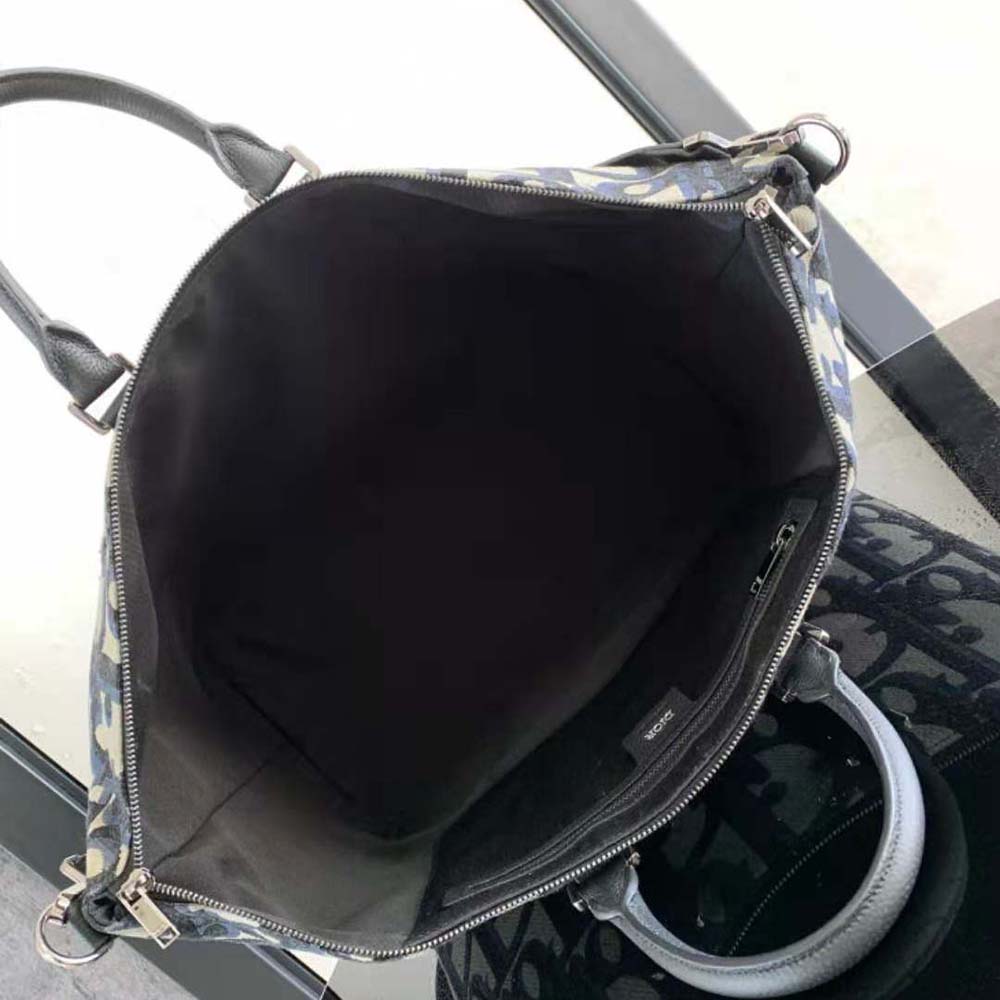 Dior Men Weekender 50 Bag Beige and Black Maxi Dior Oblique Jacquard - image 10
